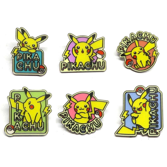 Pokemon Pikachu & Others Glow in the Dark Pins Collection Pikachu Pokemon Center Limited All 6 Types Set Pins [USED]