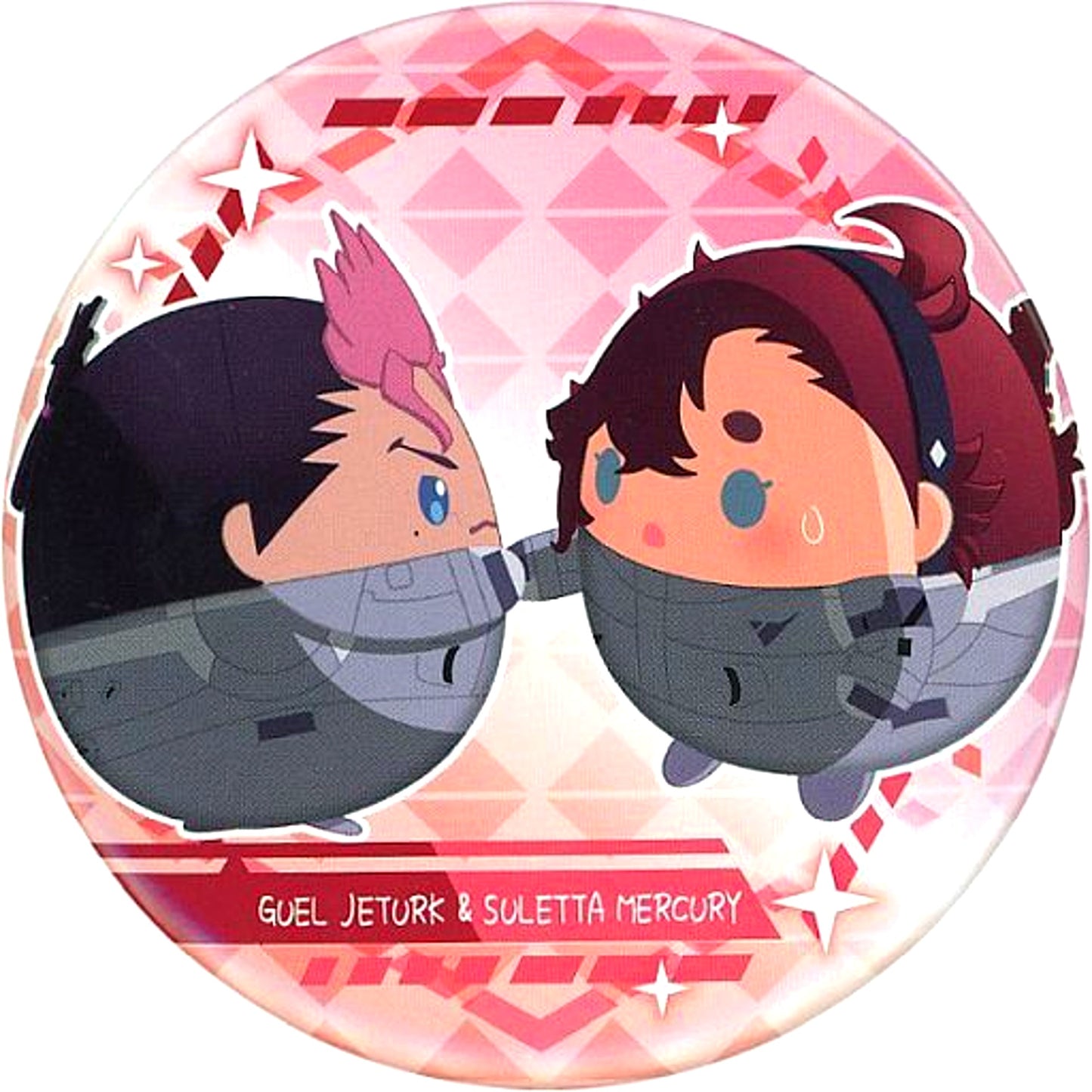 Suletta Mercury & Guel Jeturk Badge Mobile Suit Gundam: The Witch from Mercury Fuwakororin Lucky Get Badge [USED]