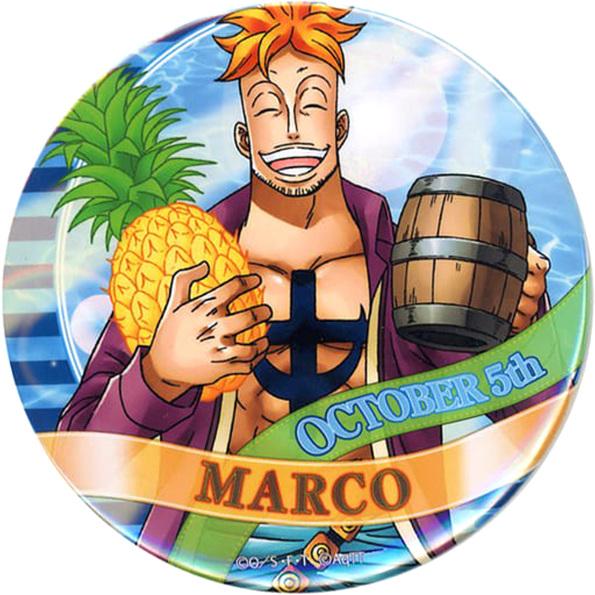 One Piece Marco 2018 Birthday Can Badge Tokyo One Piece Tower Mugiwara Store Limited Buttons [USED]