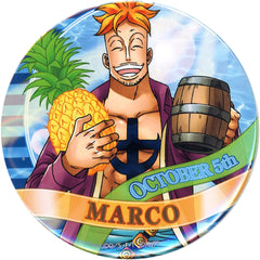 One Piece Marco 2018 Birthday Can Badge Tokyo One Piece Tower Mugiwara Store Limited Buttons [USED]