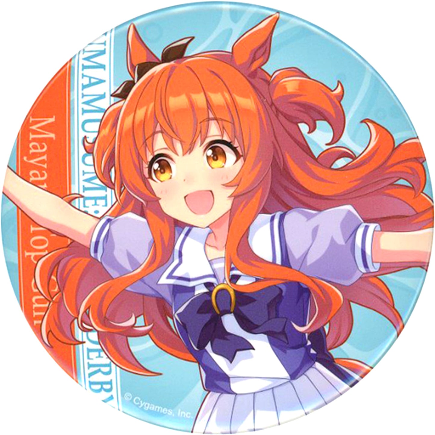 Mayano Top Gun Uma Musume Pretty Derby Trading BIG Button FamilyMart 2.5th Anniversary Summer Campaign [USED]