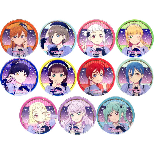 Set of 11 Liella! Love Live! Superstar!! 4th LoveLive! Tour brand new Sparkle Round Button Live Tour Ltd Gacha [USED]