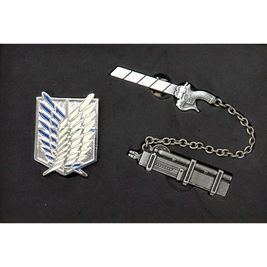 Logo Attack on Titan the Real Pin Set Universal Studios Japan 2019 Limited [USED]