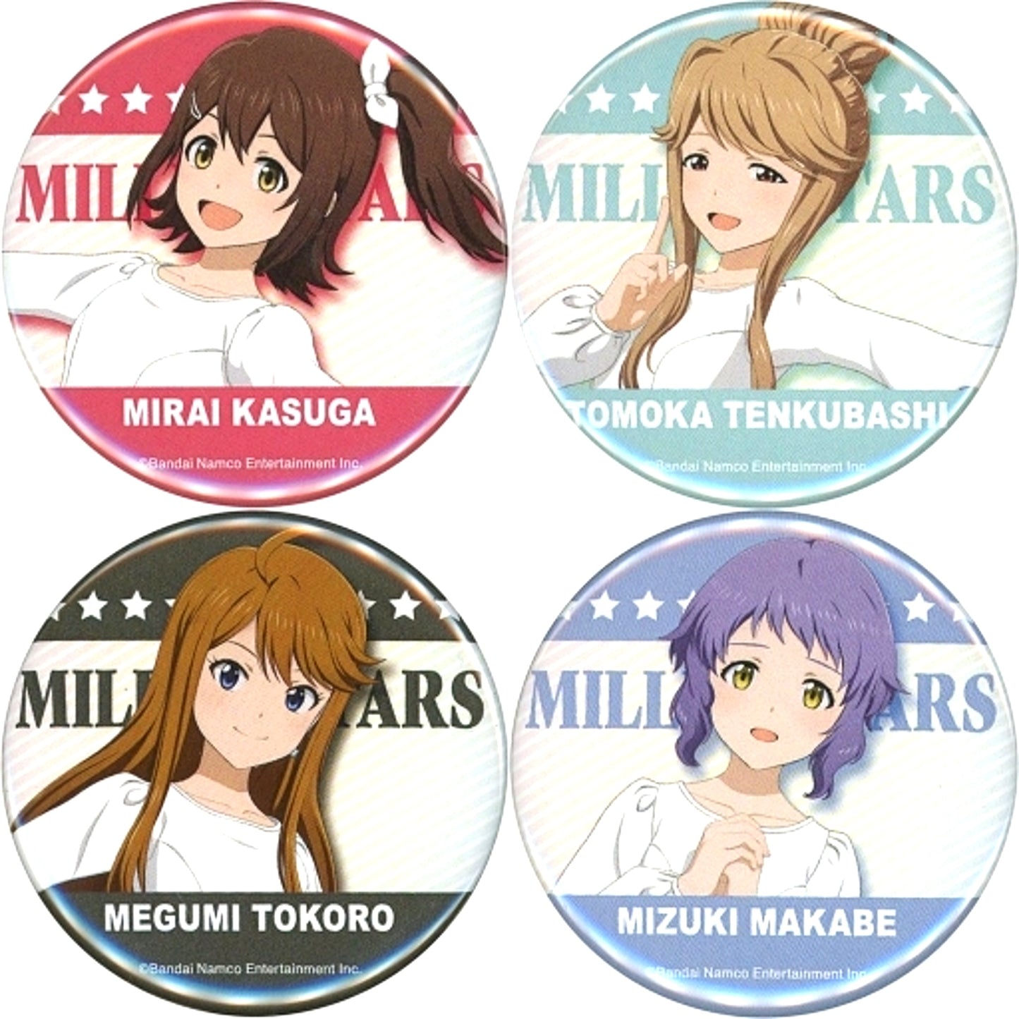 Set of 4 The Idolmaster Million Live! Act 1 Theater Advance Screening Trading Badge Collection Vol. 1 Theater Goods [USED]