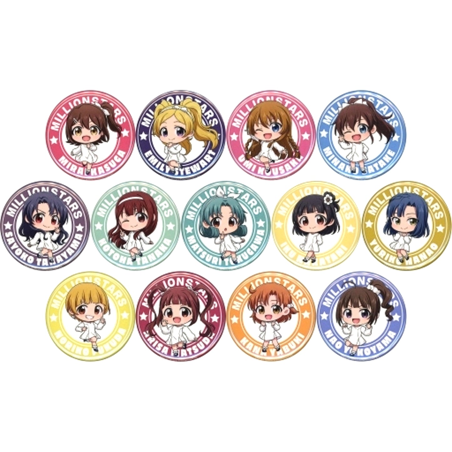 Set of 13 The Idolmaster Million Live! Act 1 Theater Advance Screening Trading Mini Character Badge Collection Vol. 1 Theater Goods [USED]