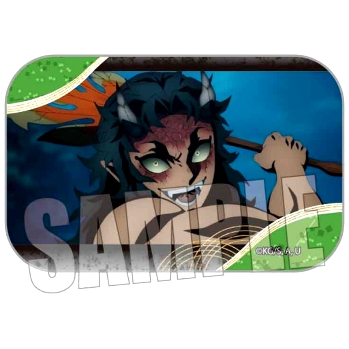 Karaku Demon Slayer: Kimetsu no Yaiba Swordsmith Village Arc Memories Square Button Badge Oni ver. [USED]
