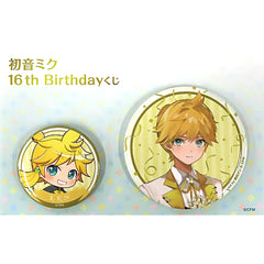 VOCALOID Len Kagamine Party Dress Birthday Kuji 16th Can Badge Set Can Badge Set Prize Set of 2 Buttons [USED]