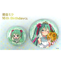 VOCALOID Hatsune Miku Formal Dress Birthday Kuji 16th Can Badge Set Can Badge Set Prize Set of 2 Buttons [USED]