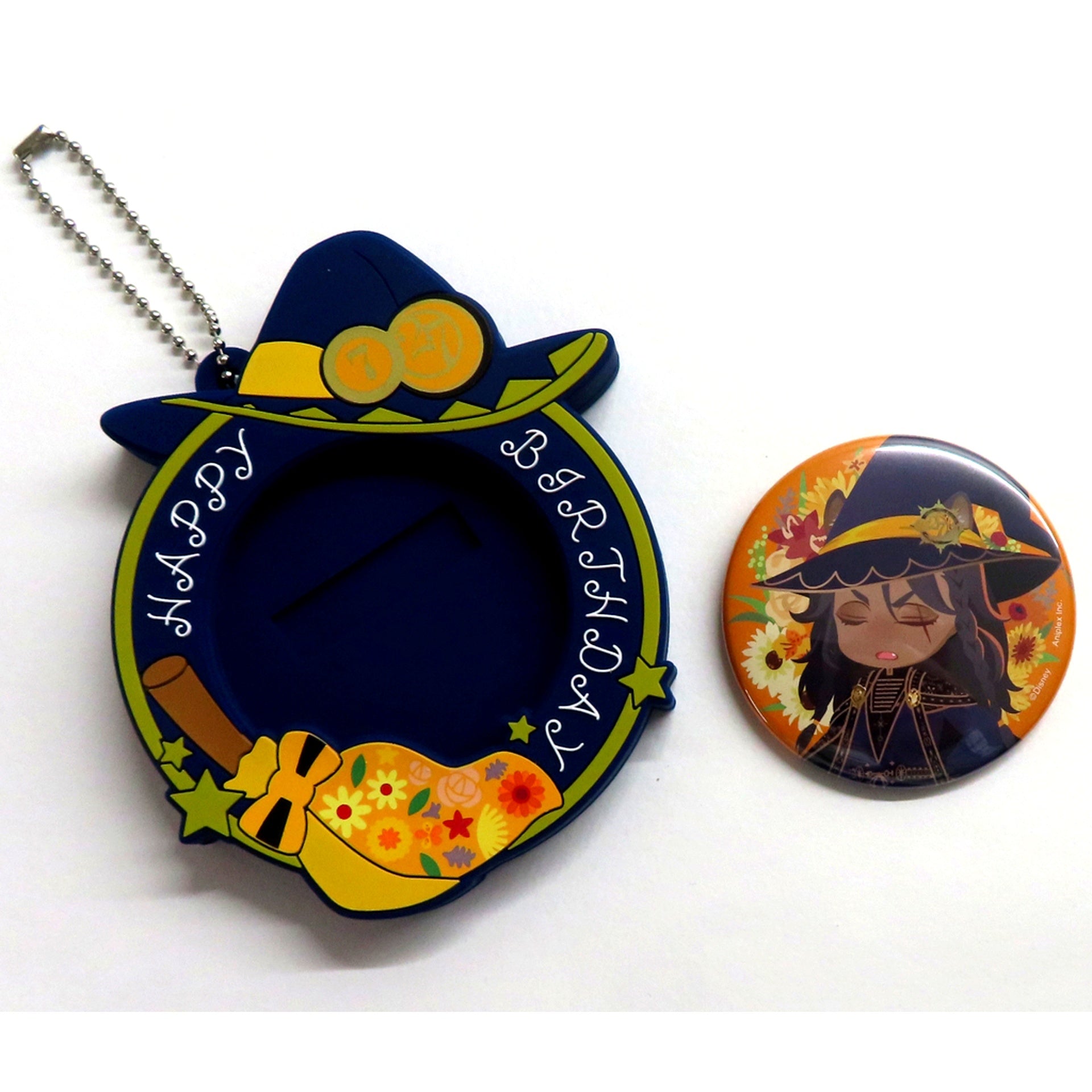 Leona Kingscholar Disney Twisted Wonderland Bloom Birthday Button with Cover Leonas Birthday Memorial Goods [USED]