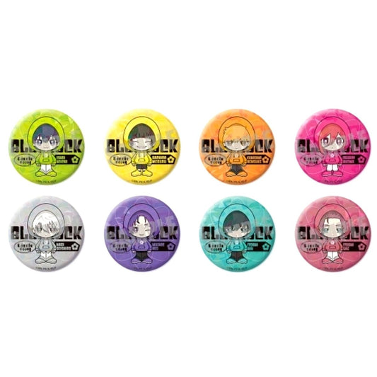 Set of 8 Blue Lock Trading Hologram Button Little Toy Ver. [USED]