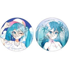 VOCALOID Hatsune Miku Marine Resort Can Badge Set of 2 Buttons [USED]