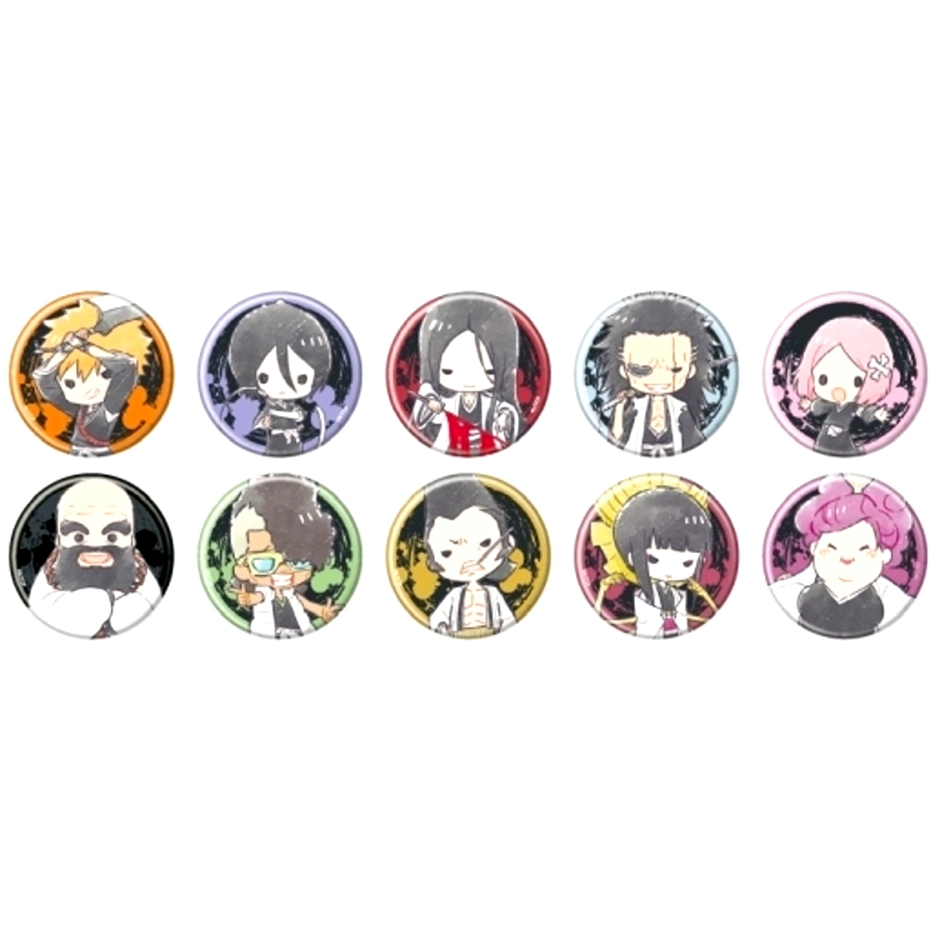 Set of 10 BLEACH Thousand-Year Blood War Button 17 GraffArt Illustration [USED]