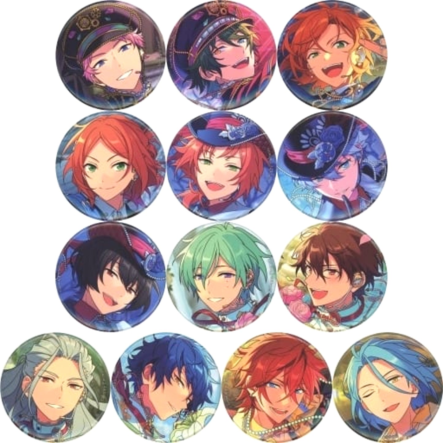 Ensemble Stars!! Mika Kagehira & Others Evecolle Can Badge 2023 Spring Idol Side All 13 Types Set Buttons [USED]