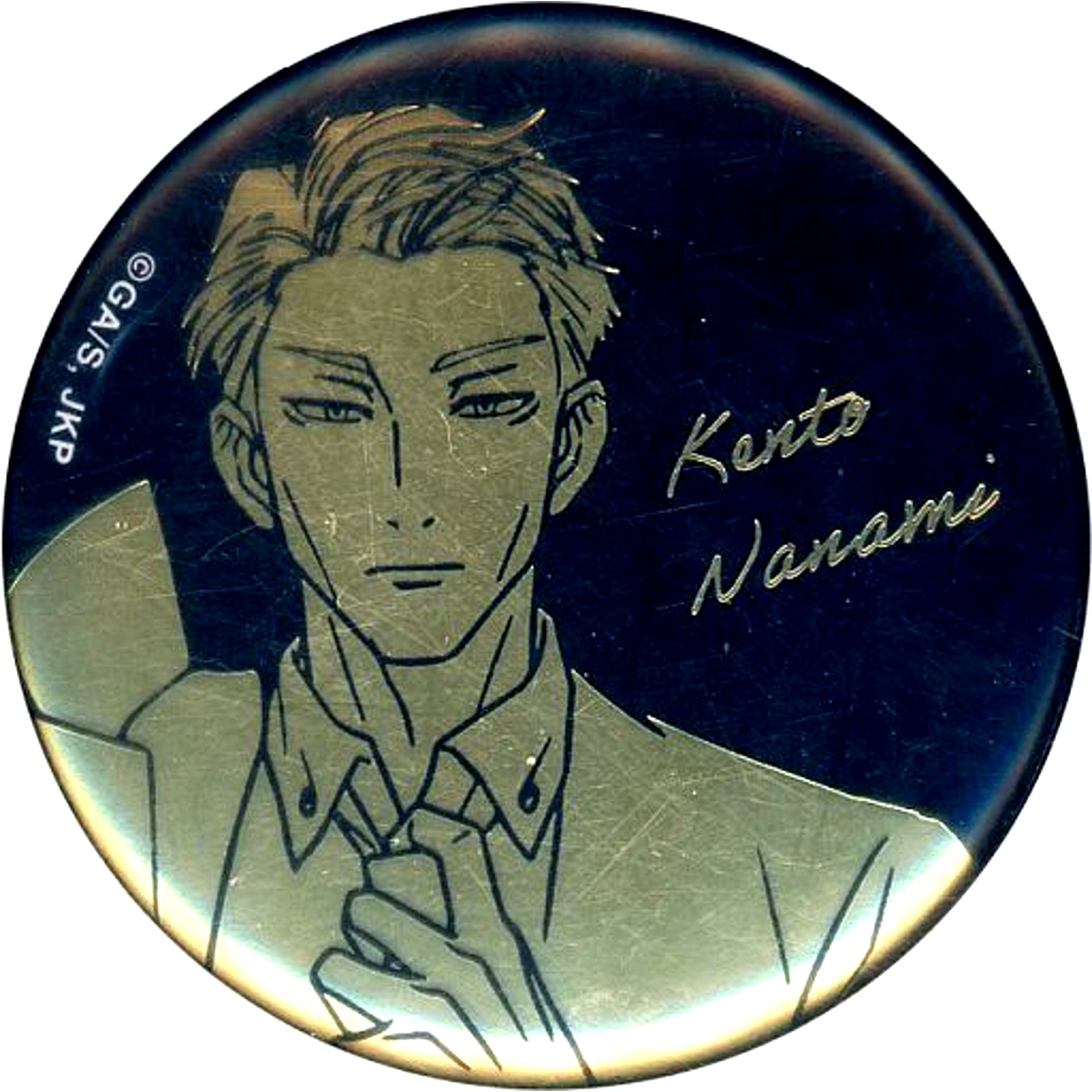 Kento Nanami Foil Stamped Jujutsu Kaisen Trading Button Stand Up Foil & Line Art Glitter Ver. PLAZA in Loft [USED]