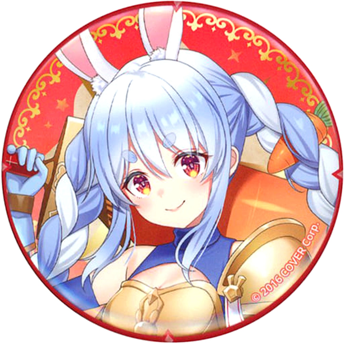 hololive Virtual YouTuber Usada Pekora Marui Full Rabbitization Plan Hero Face Close-up Button Collection [USED]