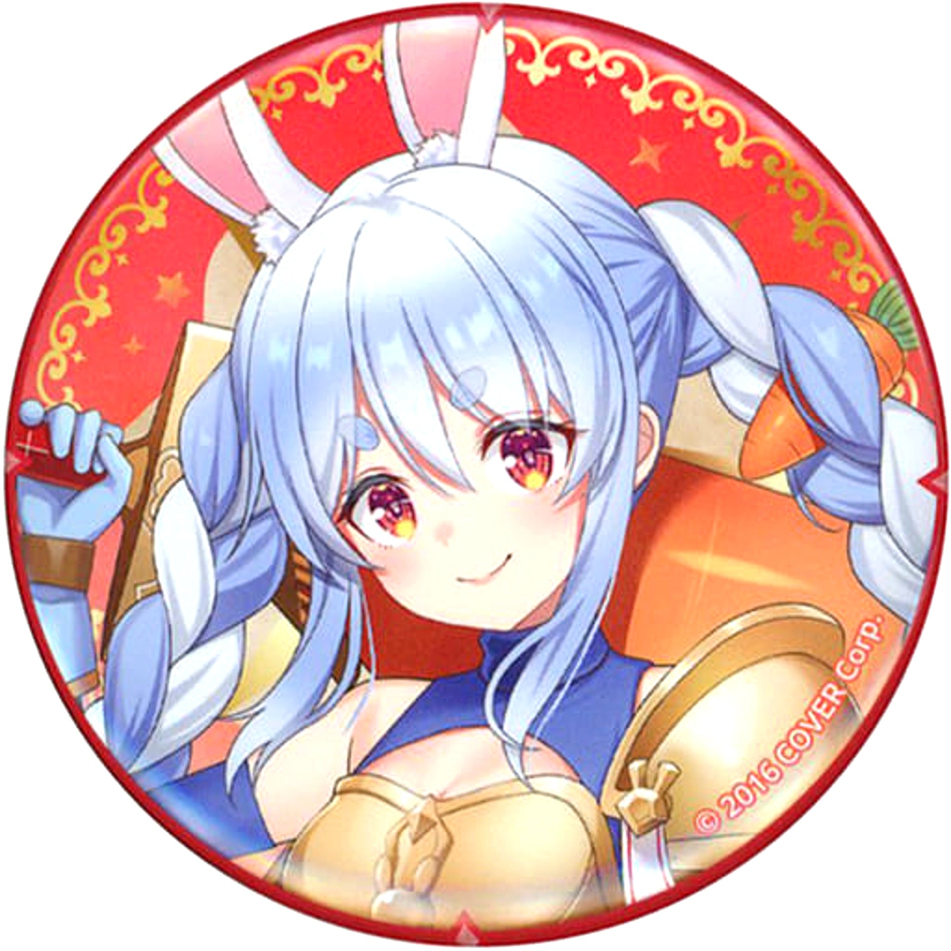 hololive Virtual YouTuber Usada Pekora Marui Full Rabbitization Plan Hero Face Close-up Button Collection [USED]