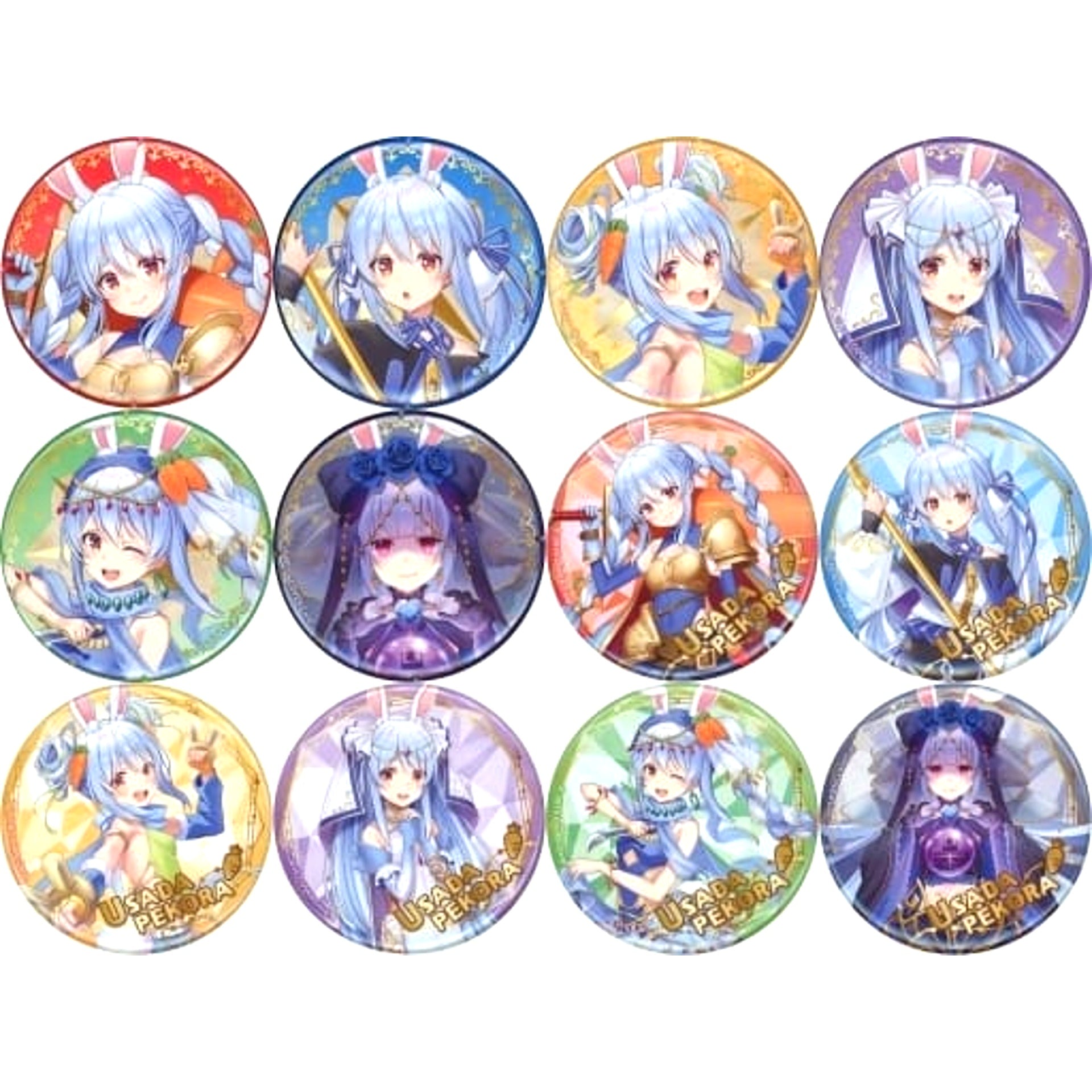 hololive Virtual YouTuber Usada Pekora Marui Full Rabbitization Plan Button Collection Set of 12 [USED]
