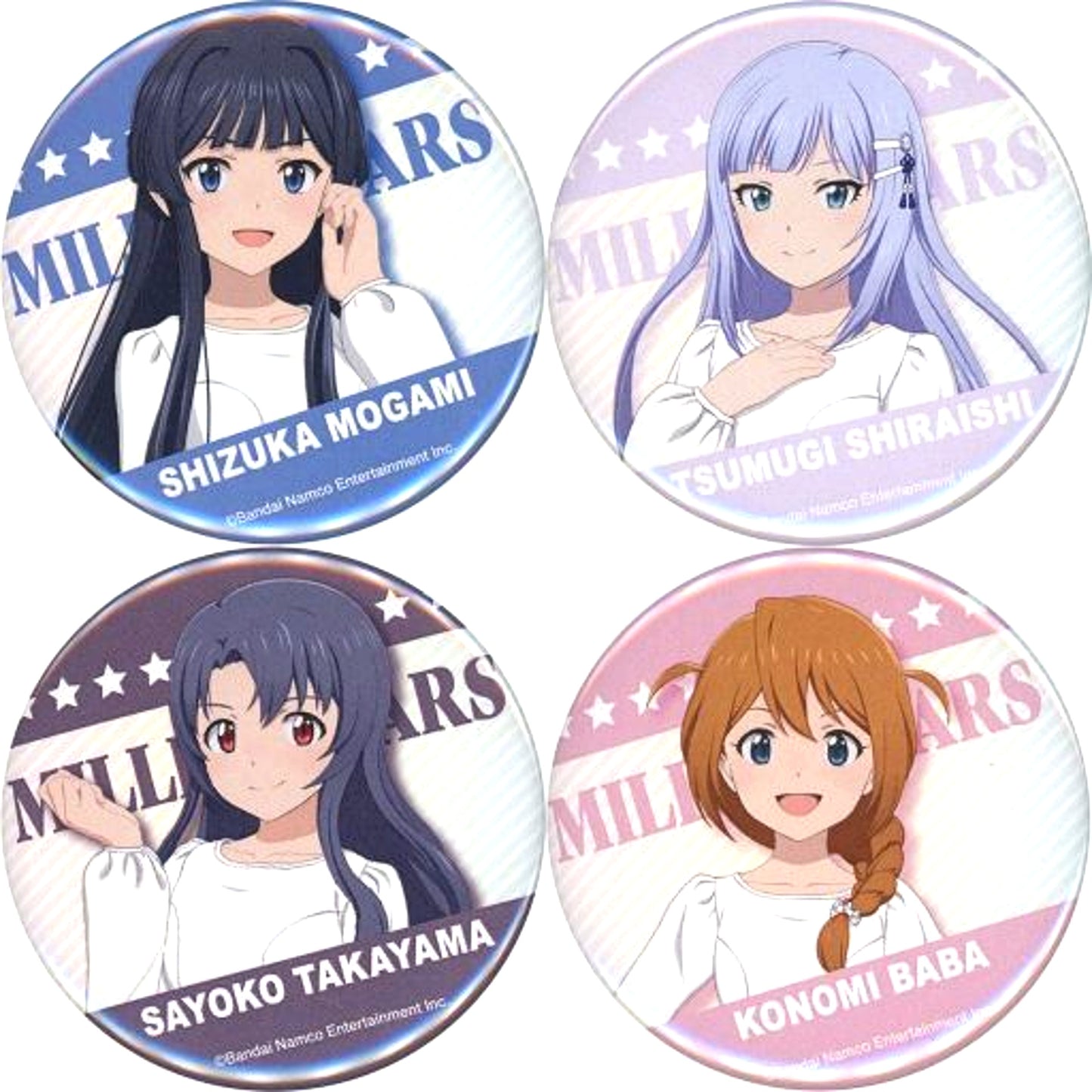 Set of 4 The Idolmaster Million Live! Act 2 Theater Advance Screening Trading Badge Collection Vol. 2 Theater Goods [USED]