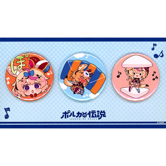 Omaru Polka Button Set of 3 Virtual YouTuber Hololive Omaru Polka Legend of Polka 2nd Anniversary [USED]