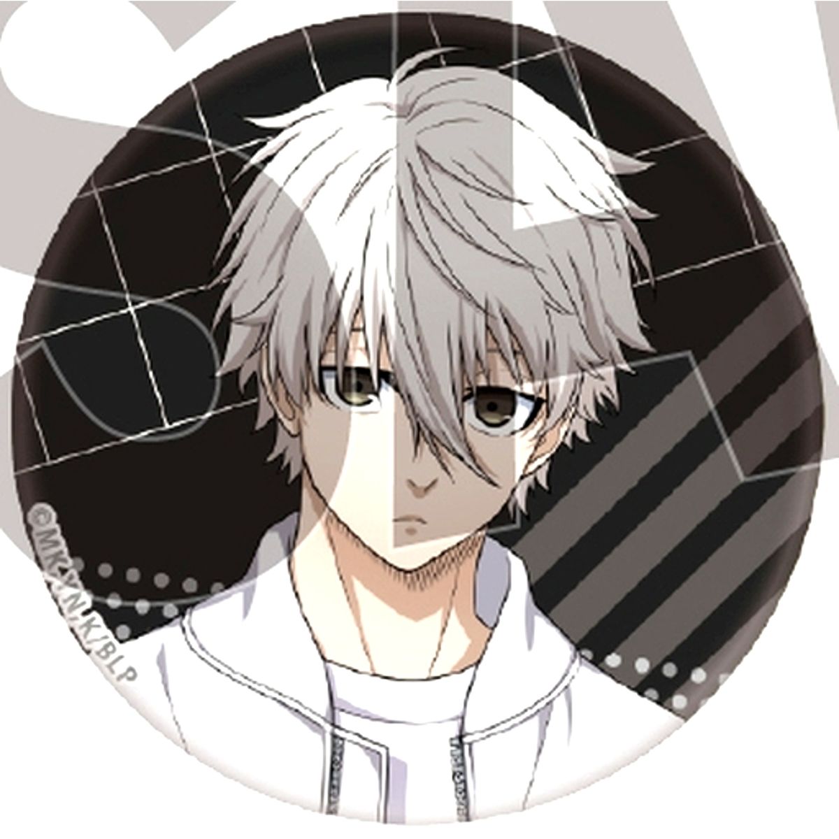 Seishiro Nagi Blue Lock x ROUND1 Trading Illustration Holographic Button [USED]