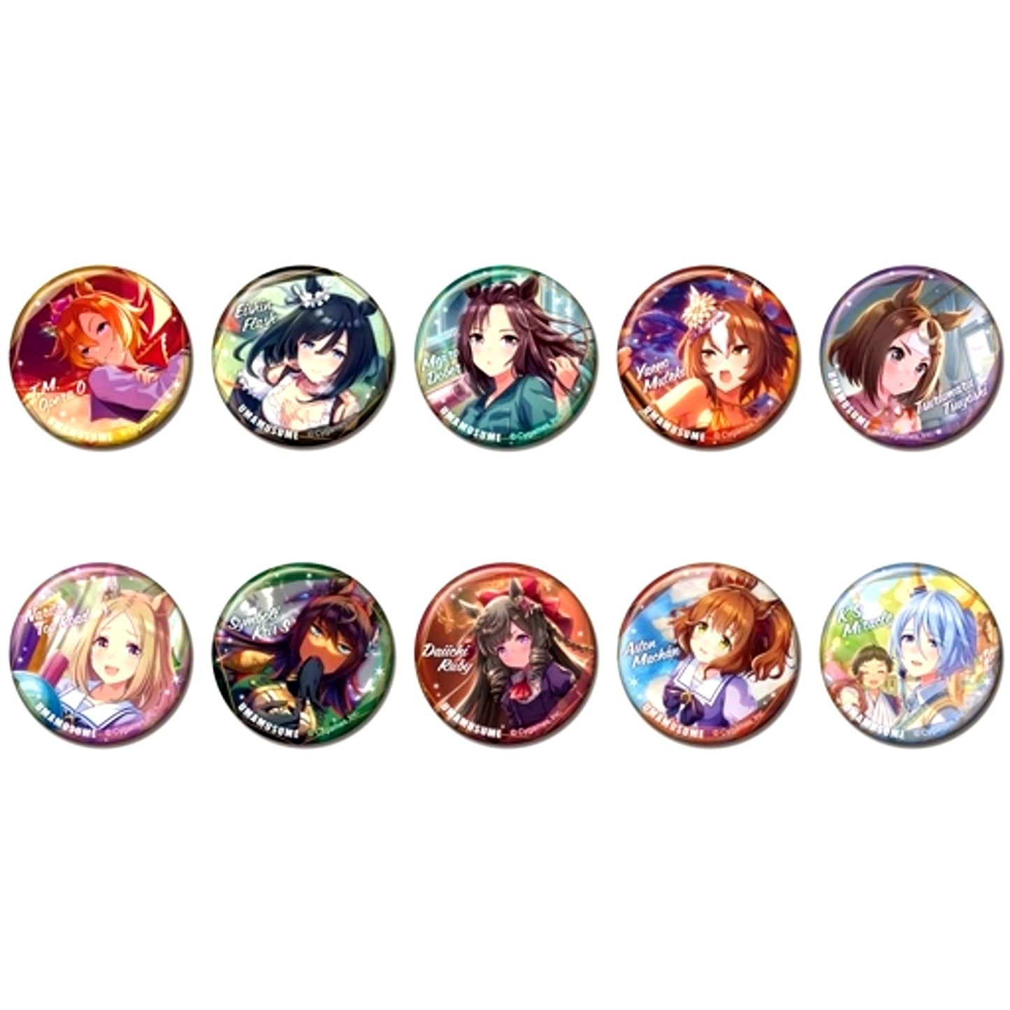Set of 10 Uma Musume Pretty Derby Button Vol.3 A BOX [USED]