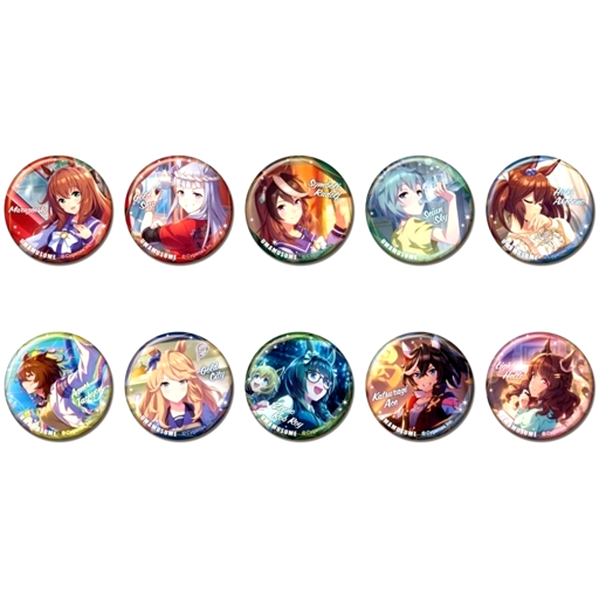 Set of 10 Uma Musume Pretty Derby Button Vol.3 B BOX [USED]