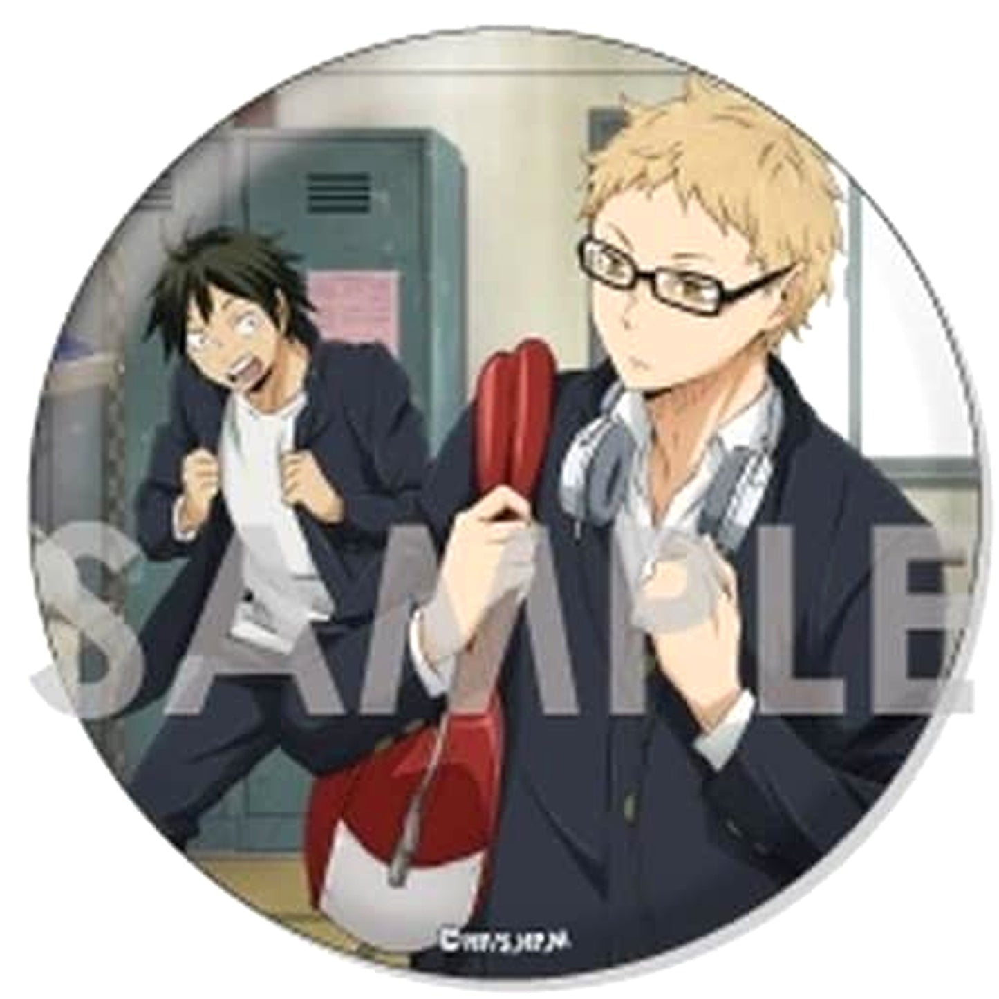 Haikyu!! Hajime Tsukishima Tadashi Yamaguchi Trading Big Can Badge After School Rotation Buttons [USED]