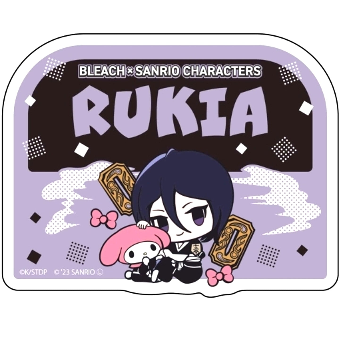 Rukia Kuchiki My Melody BLEACH Thousand-Year Blood War x Sanrio Characters Pop Up Store in Tokyo Character Street Name Plate Badge [USED]