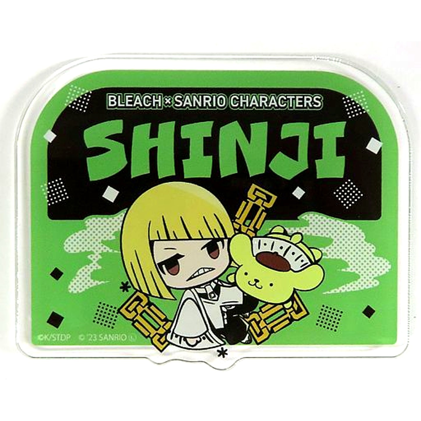 Shinji Hirako Pompompurin BLEACH Thousand-Year Blood War x Sanrio Characters Pop Up Store in Tokyo Character Street Name Plate Badge [USED]