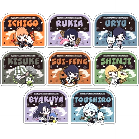 Set of 8 Bleach Thousand-Year Blood War x Sanrio Characters Pop-up Store in Tokyo Character Street Name Plate Badge [USED]