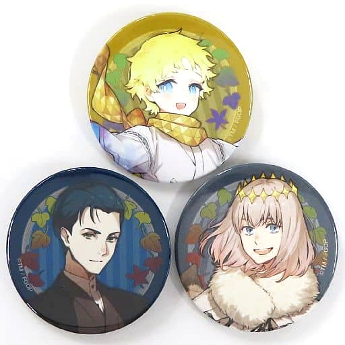 Set of 3 kaworu Illustration Fate/Grand Order Kyoto International Manga Anime Fair 2023 KyoMAF Goods Button [USED]