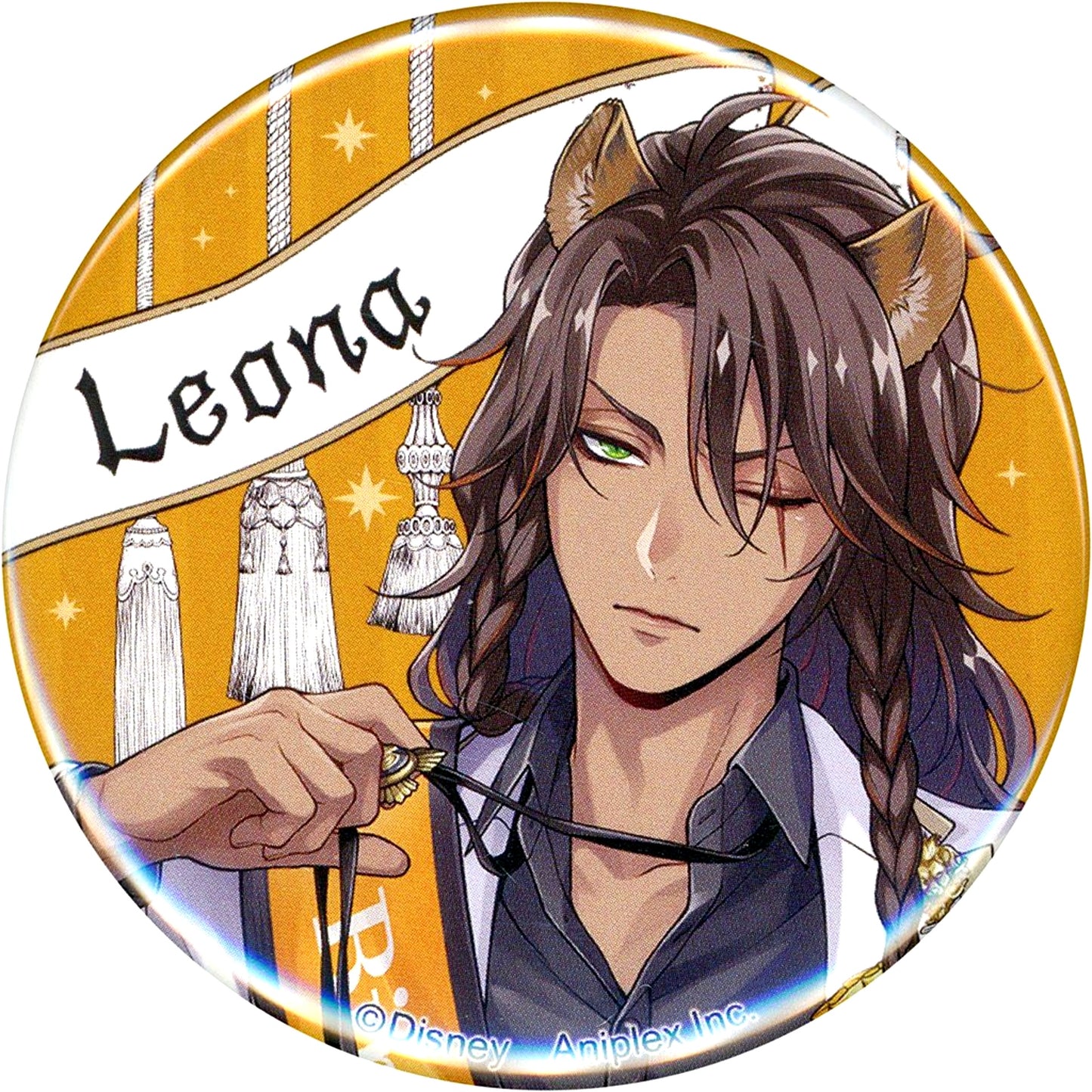 Leona Kingscholar Disney Twisted Wonderland Button Collection Omekashi Birthday Ver. Premium Birthday 2023 POP UP SHOP in Animate [USED]