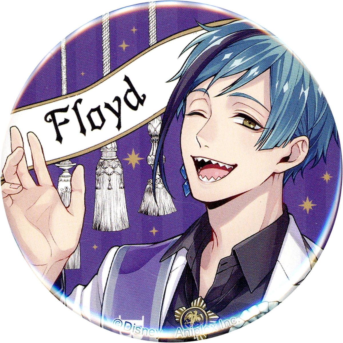Disney: Twisted-Wonderland Floyd Leech Can Badge Collection Omekashi Birthday Ver. Premium Birthday 2023 Pop Up Shop in animate Limited Buttons [USED]
