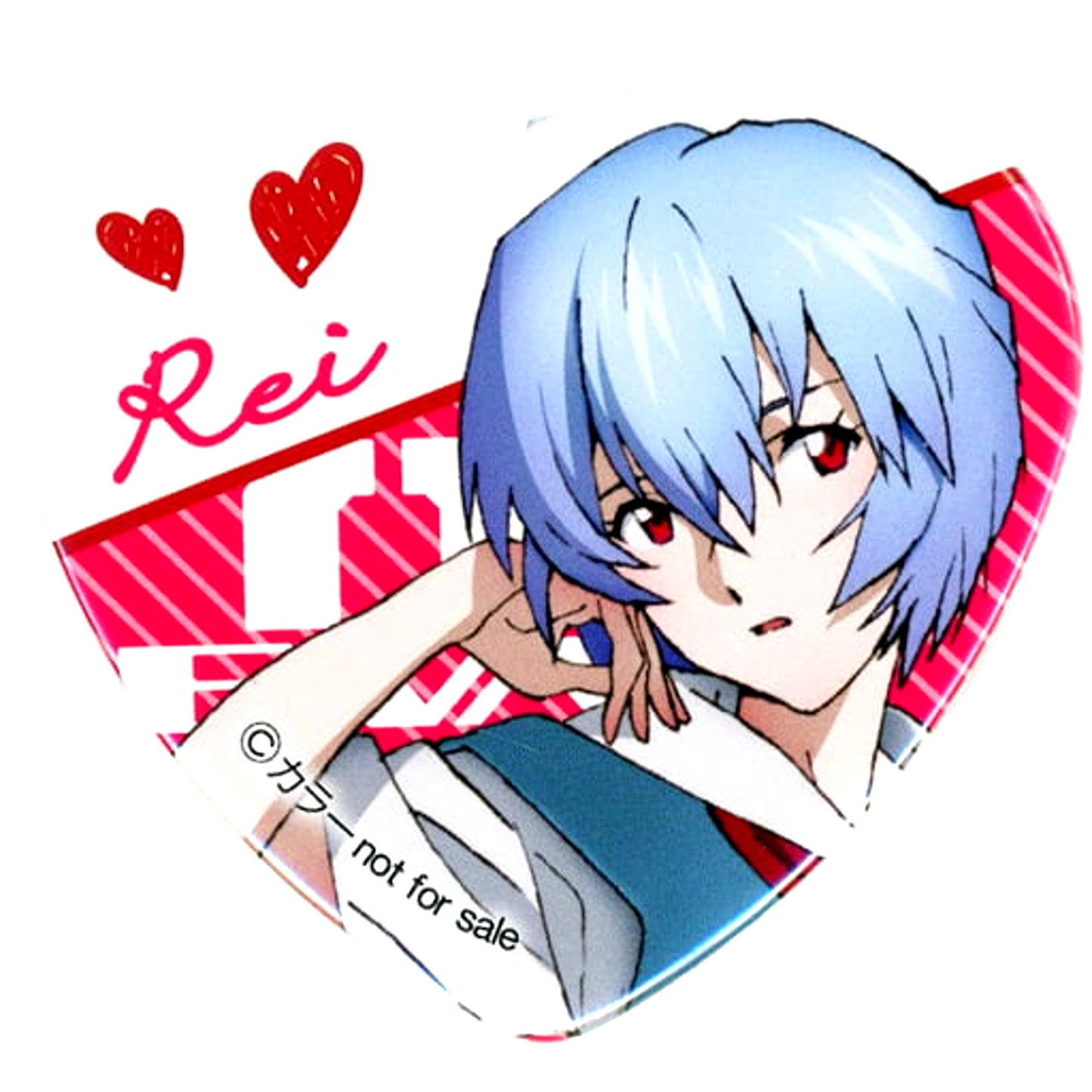 Rei Ayanami School Uniform Heart Button Included Item for Neon Genesis Evangelion Chocolate Crunch BOX Rei [USED]