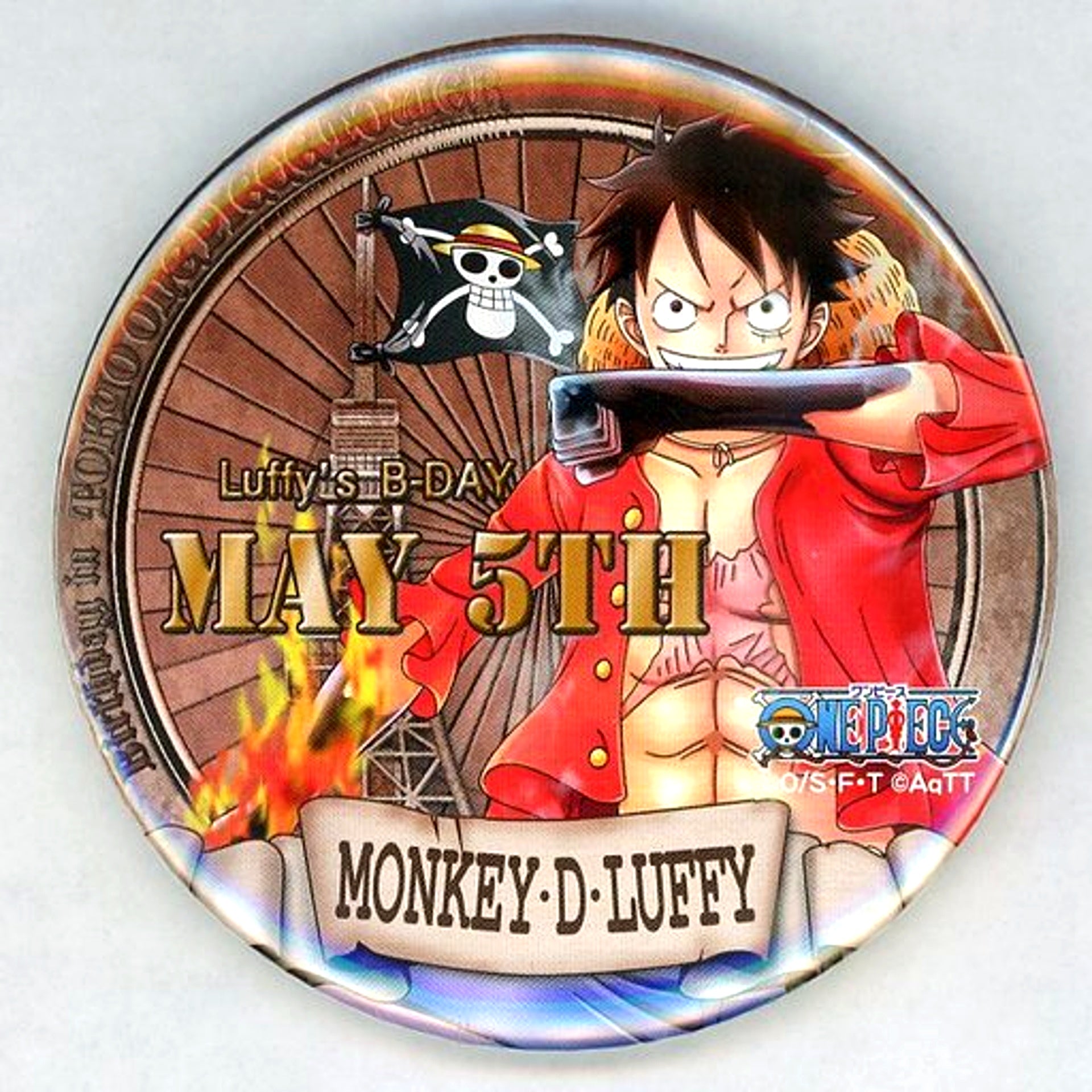 Monkey D. Luffy One Piece Birthday Button Mugiwara Store Tokyo One Piece Tower Shop Ltd [USED]
