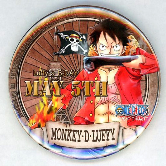 Monkey D. Luffy One Piece Birthday Button Mugiwara Store Tokyo One Piece Tower Shop Ltd [USED]