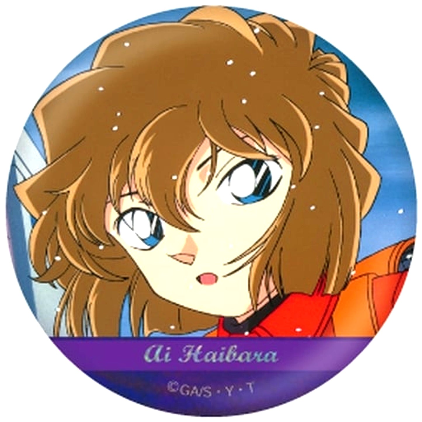 2 Ai Haibara Detective Conan Scene Shot Trading Hologram Button Ai Haibara [USED]