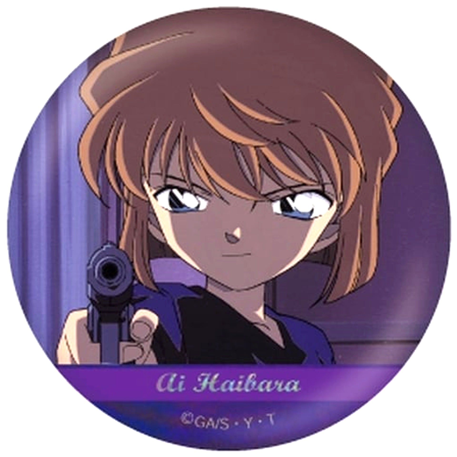 3 Ai Haibara Detective Conan Scene Shot Trading Hologram Button Ai Haibara [USED]