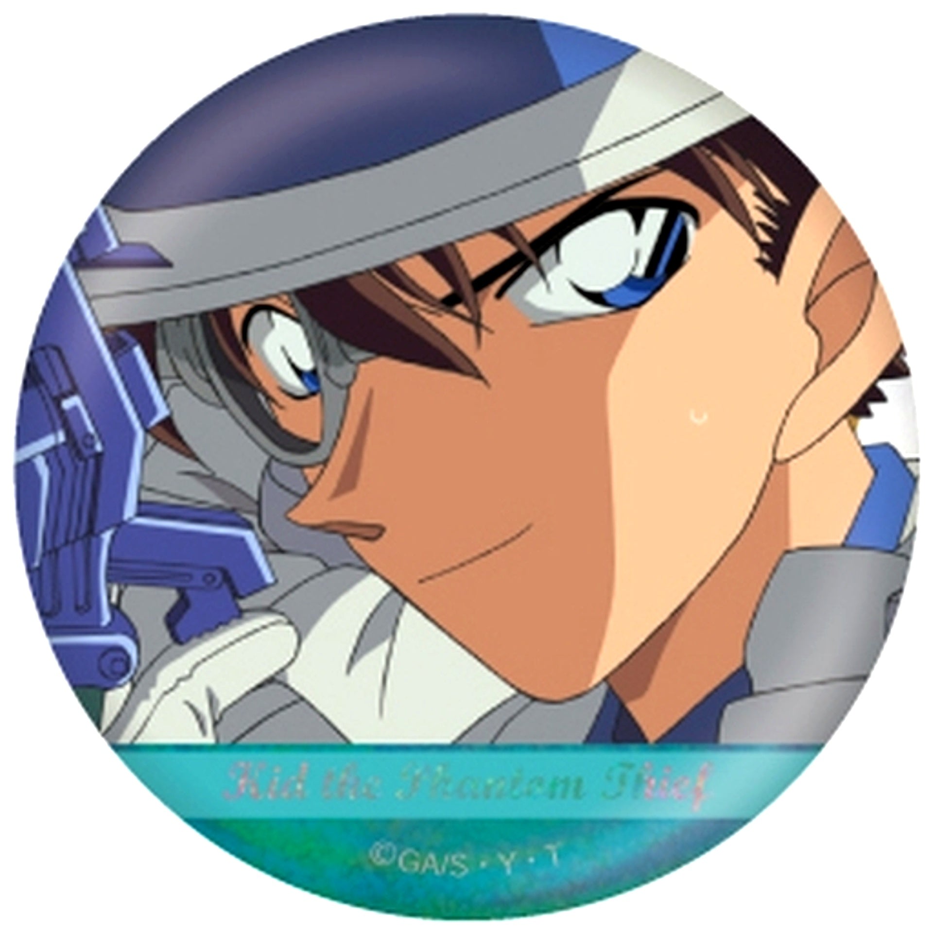 Kaito Kid 3. Detective Conan Scene Shot Trading Hologram Button Kaito Kid [USED]