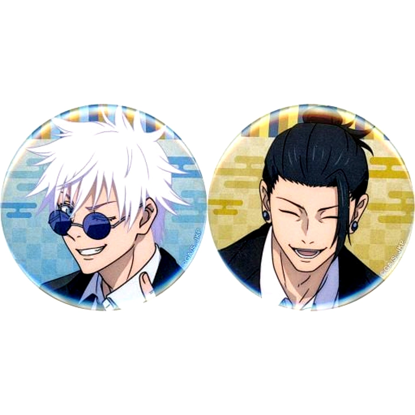 Satoru Gojo & Suguru Geto Harattare Honpo Button Set of 2 Jujutsu Kaisen Season 2 Hidden Inventory Premature Death [USED]