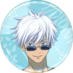 Jujutsu Kaisen Satoru Gojo Close-up Newly Drawn Illustration Trading Can Badge Zookeeper Ver. Tobu Zoological Park Limited Buttons [USED]