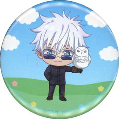 Jujutsu Kaisen Satoru Gojo Snowy Owl Trading Chibi Character Can Badge Tobu Zoological Park Limited Buttons [USED]