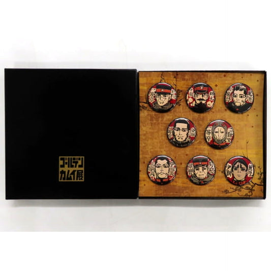 Saichi Sugimoto & Others Golden Kamuy All 8 Types Set Bujin Button with Special Box Golden Kamuy Exhibition Limited [USED]