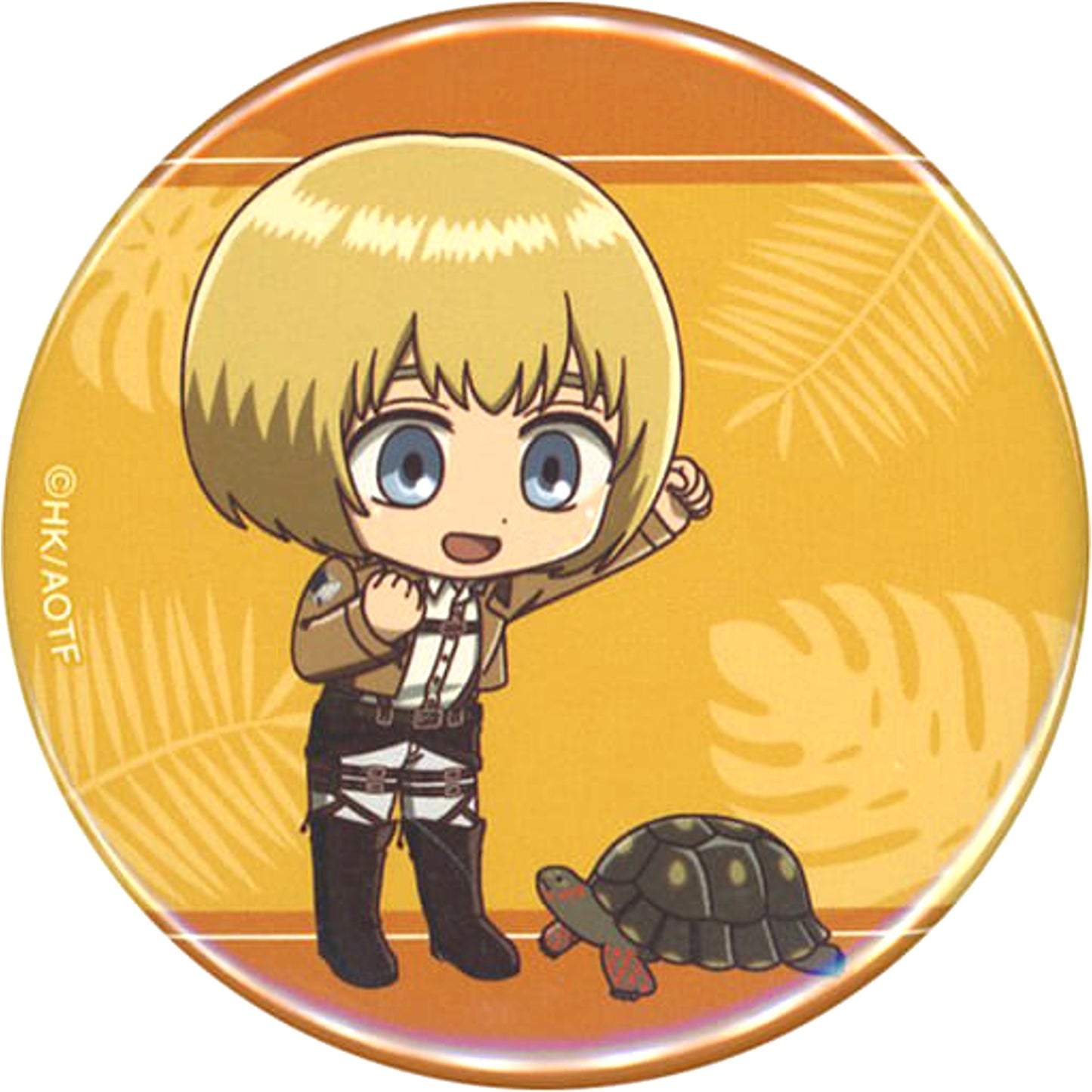 Armin Arlert Attack on Titan Trading Chibi Character Button Kawasui Kawasaki Aquarium: Kyojin Hisomu Mizube o Chosa Seyo Limited [USED]