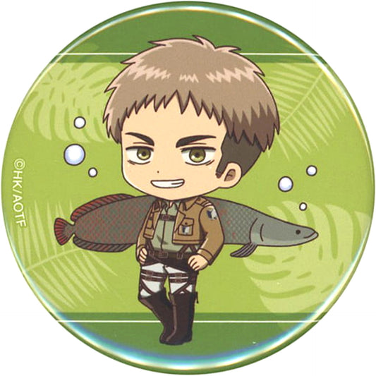 Jean Kirstein Attack on Titan Trading Chibi Character Button Kawasui Kawasaki Aquarium: Kyojin Hisomu Mizube o Chosa Seyo Limited [USED]