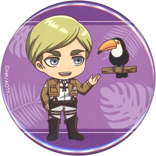 Erwin Smith Attack on Titan Trading Chibi Character Button Kawasui Kawasaki Aquarium: Kyojin Hisomu Mizube o Chosa Seyo Limited [USED]