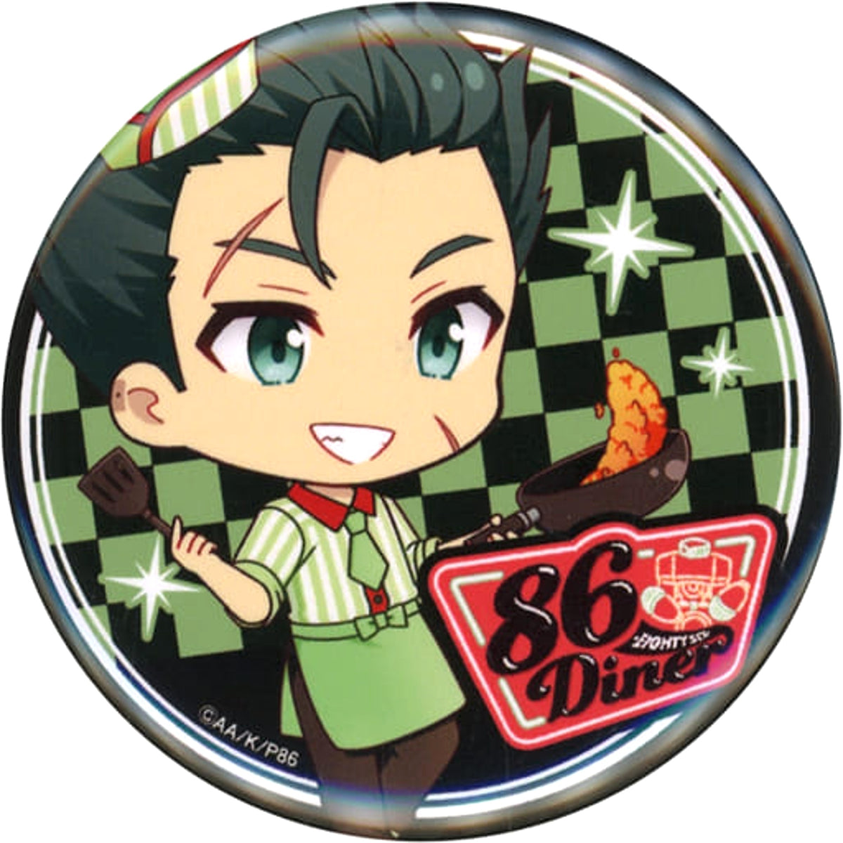 86 Raiden Shuga Can Badge 86 Diner in Amocafe Ikebukuro Limited Buttons [USED]