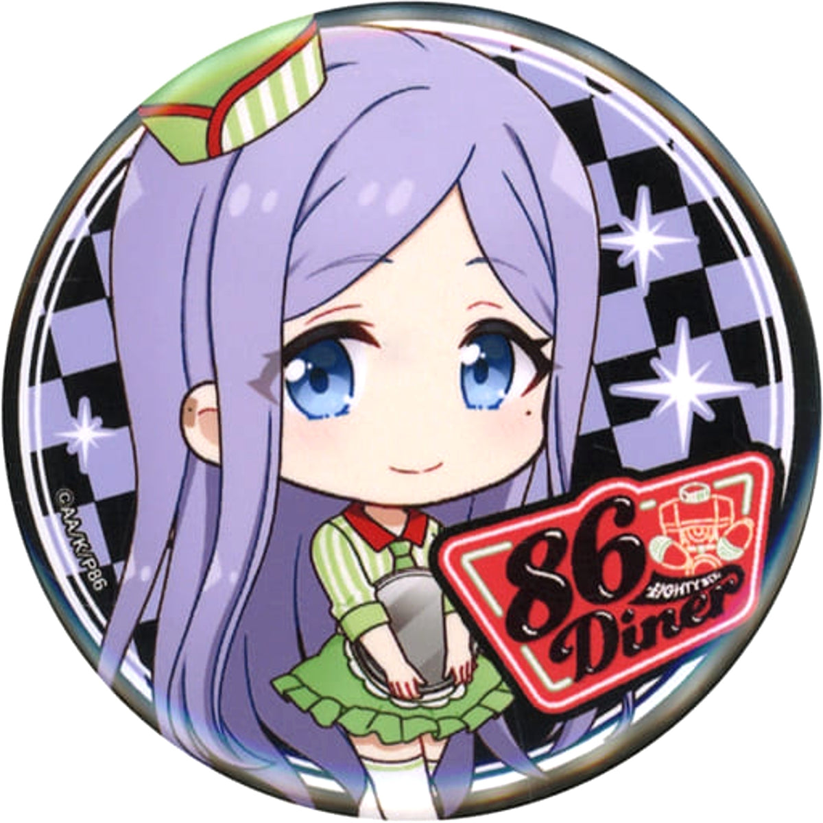 86 Anju Emma Can Badge 86 Diner in Amocafe Ikebukuro Limited Buttons [USED]