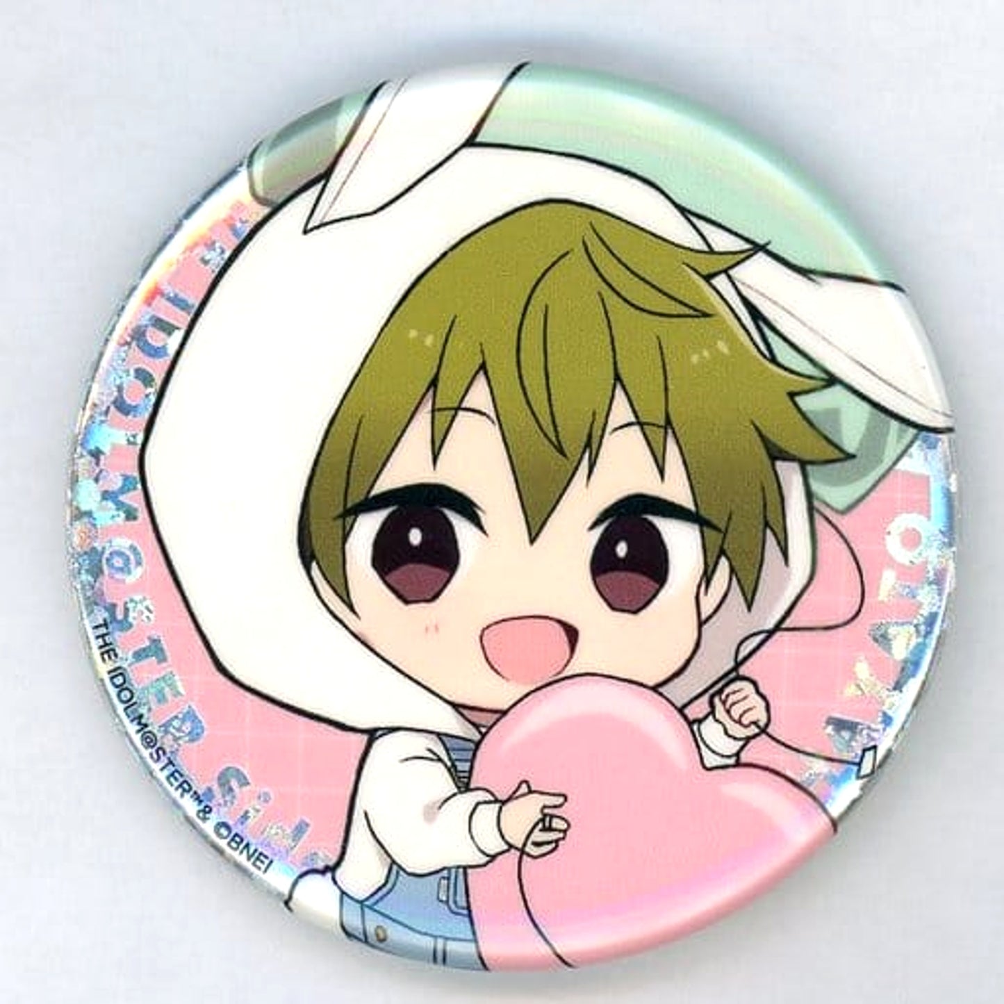THE IDOLM@STER SideM Hayato Akiyama Trading Hologram Chibi Can Badge A Spring Rabbits Limited Buttons [USED]