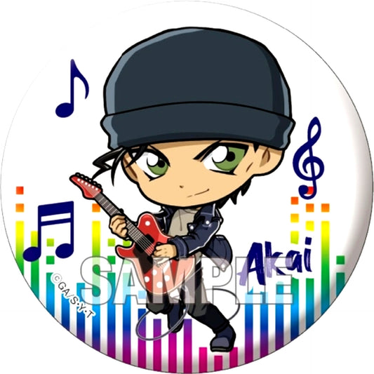 Shuichi Akai Detective Conan Trading Button Music Super Deformed [USED]